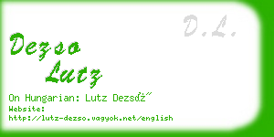 dezso lutz business card